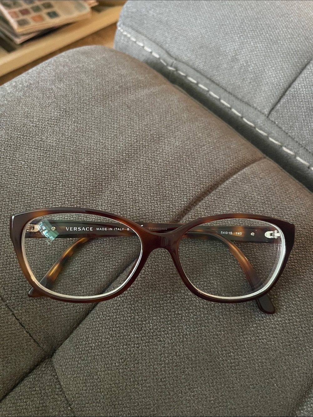 Versace Women's Brown Tortoiseshell Cat-Eye Glasses